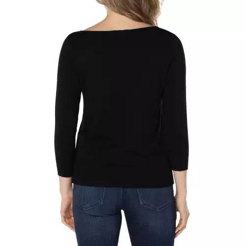 Rhinestone Sweater Pullover 3/4 Sweater