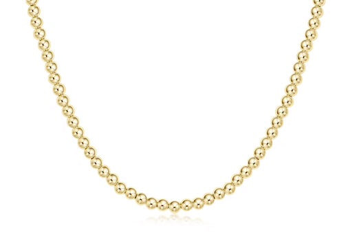 15” Choker Classic Gold 4mm Bead Necklace
