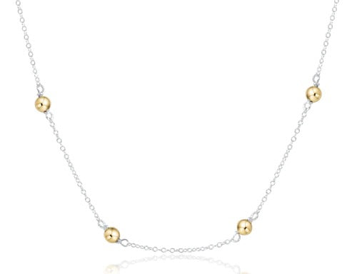 Choker Cimplicity Chain sterling mixed metal - classic 6mm gold- Enewton