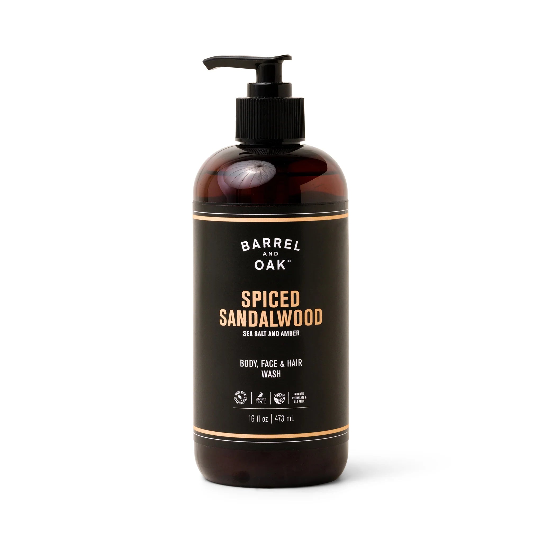 Hair, Face, and Body All-in-One Wash - Spiced Sandalwood 16 fl oz