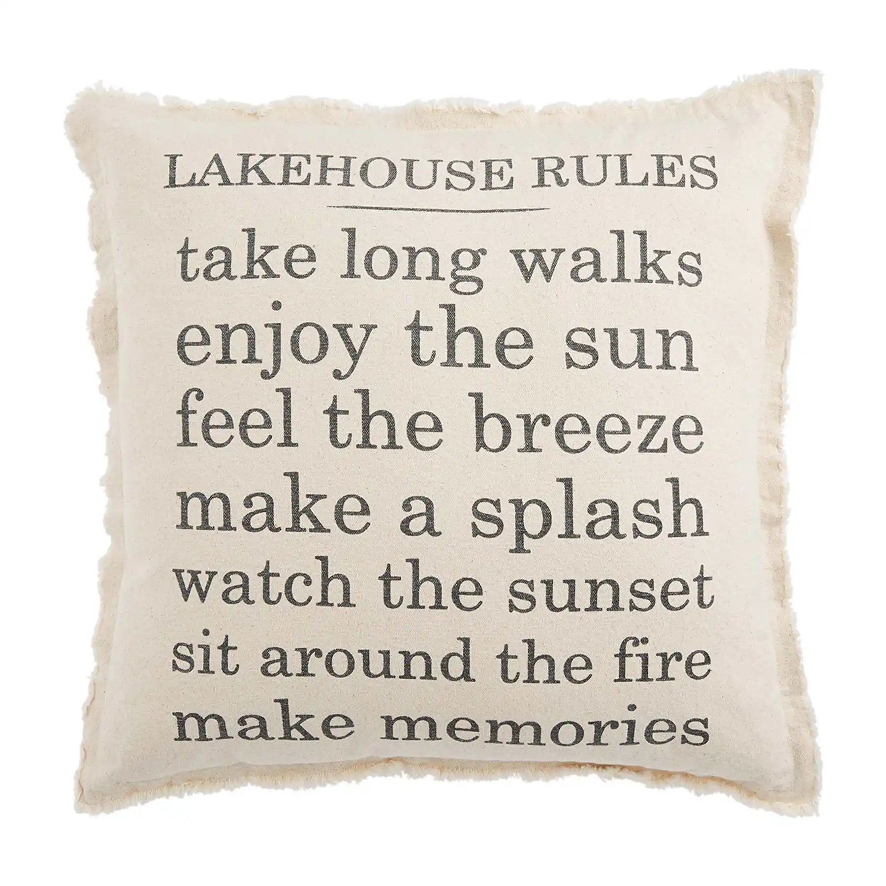 Lake House Rules Pillow