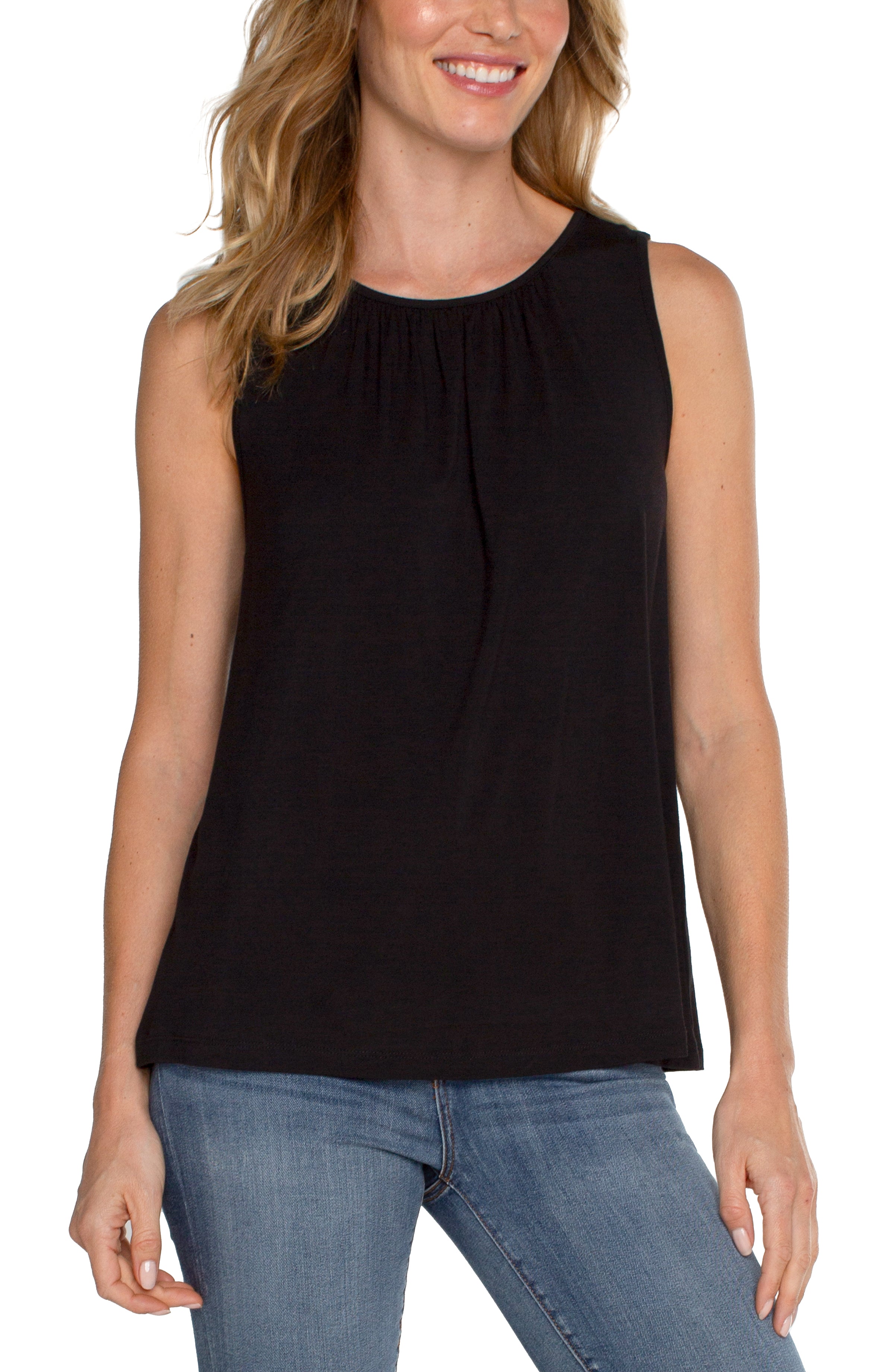 A-LINE SLEEVELESS KNIT TOP-Liverpool