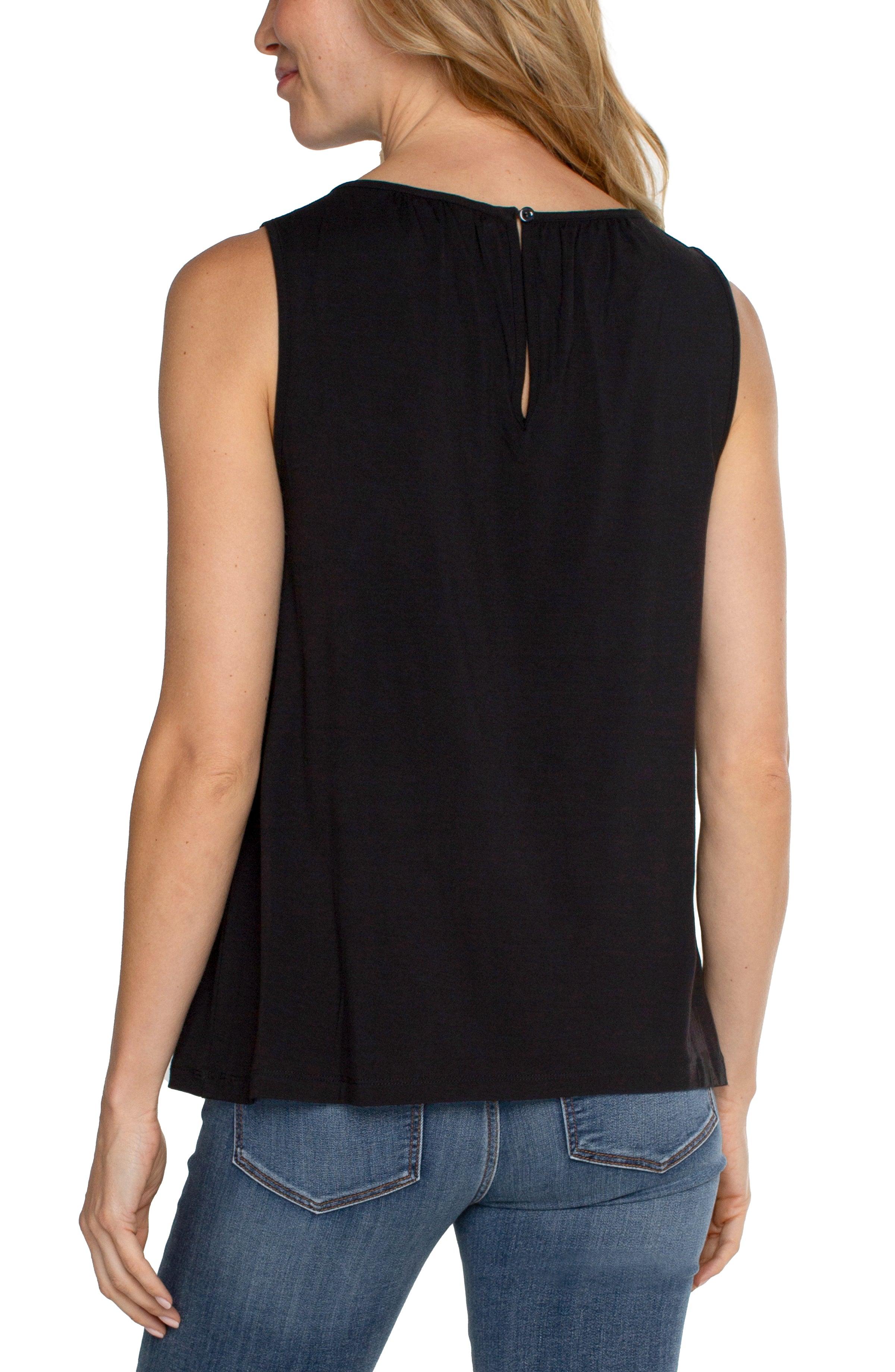 A-LINE SLEEVELESS KNIT TOP-Liverpool