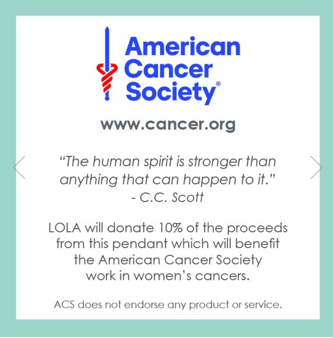 AMERICAN CANCER SOCIETY CELTIC KNOT OF STRENGTH GOLD-LOLA